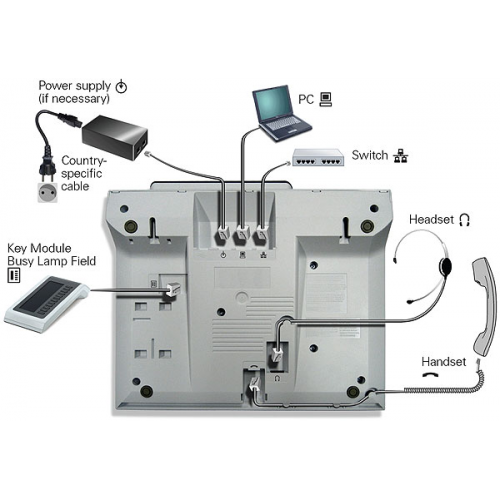 IP телефон Siemens OpenStage 40 HFA lava (L30250-F600-C155)