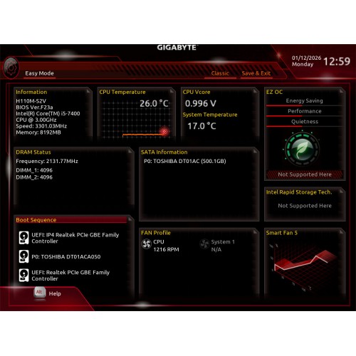 Комп'ютер s1151 Intel Core i5-7400, 8Gb DDR4, 500Gb HDD