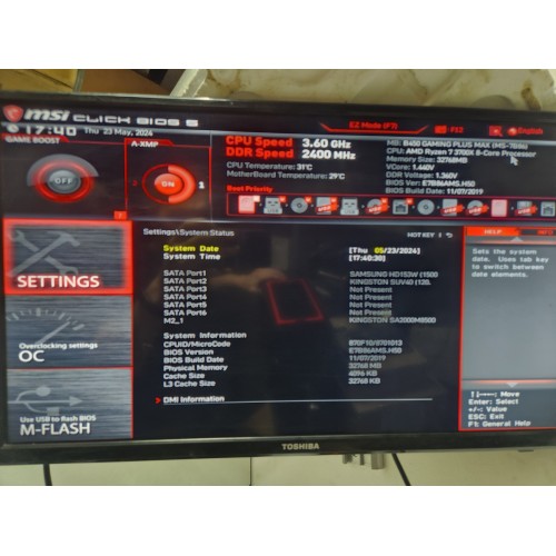 Ігровий Комп'ютер sAM4 AMD Ryzen 7 3700X, 32Gb DDR4, 120Gb SSD, 1.5Tb HDD, GTX 1080Ti 11Gb