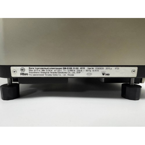 Вага самообслуговування торгова електронна з друком етикеток DIGI SM-5100BS-K15