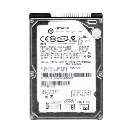 Жорсткий диск 2.5 Hitachi Travelstar 5k160 HTS541660J9AT00 60GB
