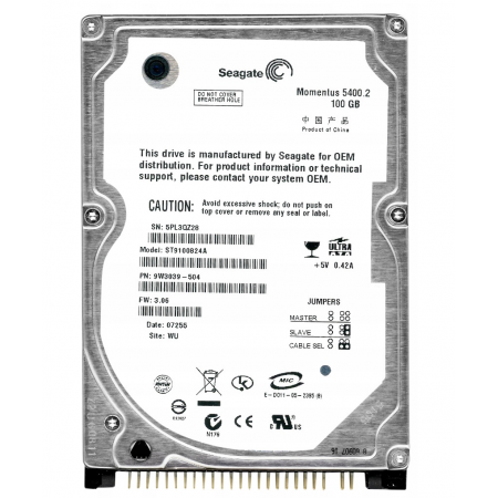 Жорсткий диск 2.5 Seagate Momentus ST9100824A 100GB 5400rpm 8MB
