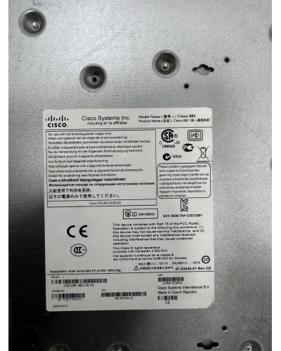 Маршрутизатор Cisco 881-SEC-K9 (4 Lan, 1 Wan, 256DRAM, MDI/MDX)