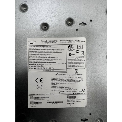 Маршрутизатор Cisco 881-SEC-K9 (4 Lan, 1 Wan, 256DRAM, MDI/MDX)