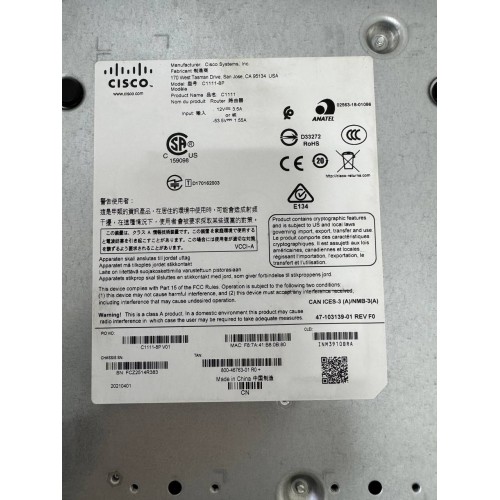 Маршрутизатор Cisco C1111-8P (8 Gigabit Lan, 1 Wan)