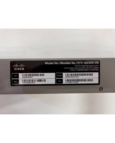 Мережевий гігабітний комутатор Cisco SB SG350-28 (SG350-28-K9) 24 портів