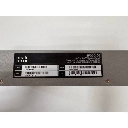 Мережевий керований комутатор Cisco SB SF350-08 (SF350-08-K9) 8 портів
