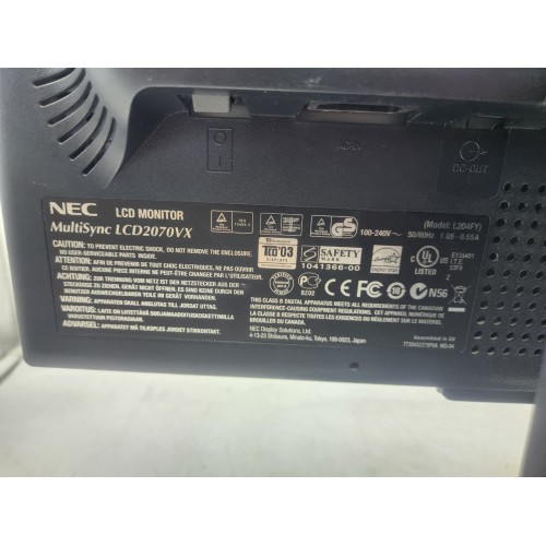 Монітор 20" NEC MultiSync LCD2070VX