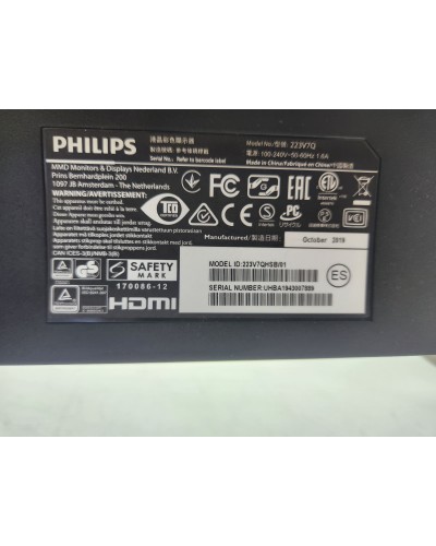 Монітор 21.5" Philips 223V7QHSB/01