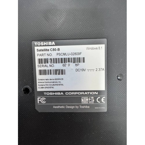 Ноутбук 15.6" Toshiba Satellite C50-B (N2830, 4Gb DDR3L, 120Gb SSD)