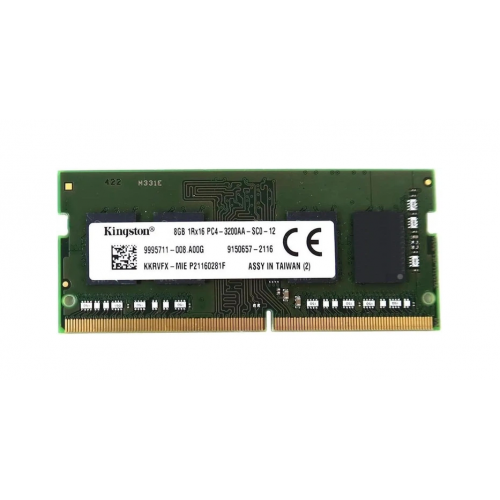Оперативна пам'ять Kingston SODIMM 8Gb PC4-3200AA-SC0-12 DDR4 3200MHz (KKRVFX-MIE, 9995711-008.A00G)