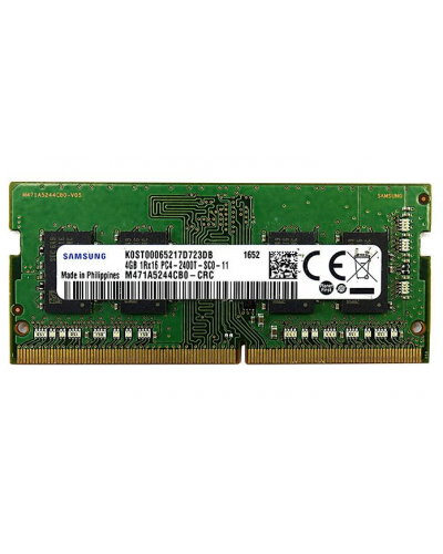 Оперативна пам'ять Samsung SODIMM 4Gb PC4-2400T-SC0-11 DDR4-2400 MHz (M471A5244CB0-CRC)