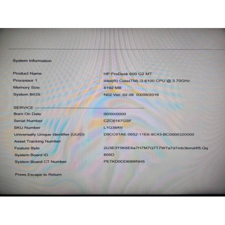Купити комп'ютер HP ProDesk 600 G2 з Intel Core i3, 8 ГБ RAM та 500 ГБ HDD в RPC