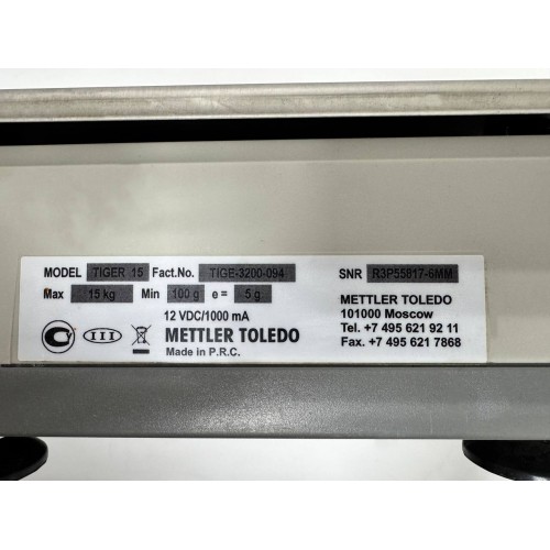 Купити торгові електронні ваги Mettler Toledo Tiger 15 без стійки (TIGE-3200-094) RS-232