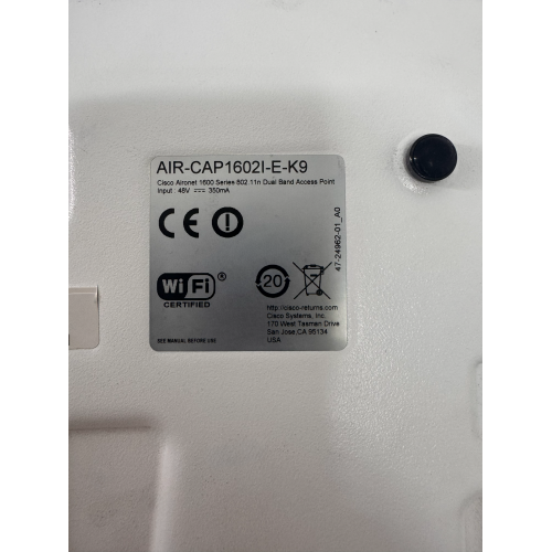 Wi-Fi точка доступа Cisco Aironet 1600 (AIR-CAP1602I-E-K9) Wi-Fi, PoE, Gigabit, 802.11n, 5 ГГц