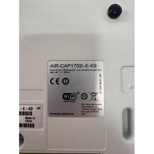 Wi-Fi точка доступа Cisco Aironet 1700 (AIR-CAP1702I-E-K9) Wi-Fi, PoE, Gigabit, 802.11ac, 5 ГГц